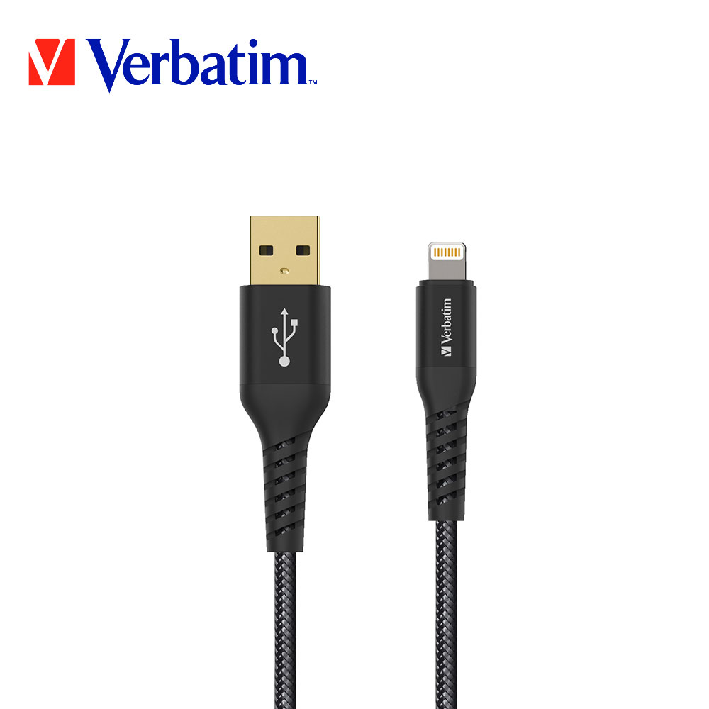 버바팀 케블라 케이블 USB-A to 라이트닝 8핀 (애플) MFI인증 2년보증 아이폰 방탄섬유 /블랙